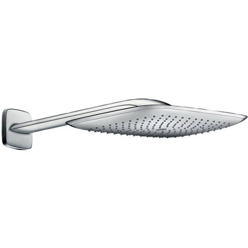 Larger image of Hansgrohe PuraVida 400 Air 1 Jet Eco Shower Head & Arm (390x260, Chrome).