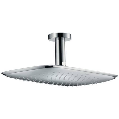 Larger image of Hansgrohe PuraVida 400 Air 1 Jet Eco Shower Head & Arm (390x260, Chrome).