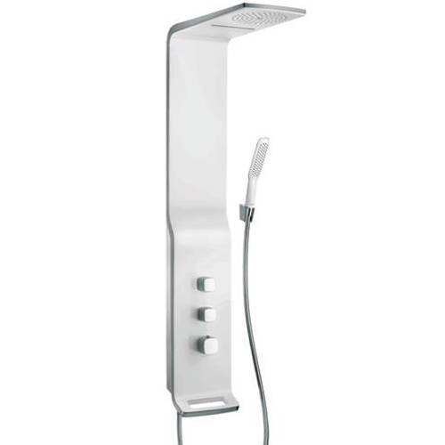 Larger image of Hansgrohe Raindance EcoSmart 2 Jet Shower Panel (White & Chrome).