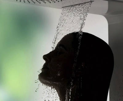 Example image of Hansgrohe Raindance Shower Panel (Satin Chrome).