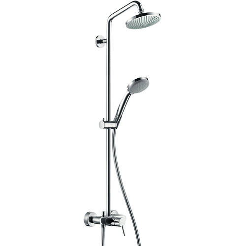 Larger image of Hansgrohe Croma 160 1 Jet Showerpipe Pack With Lever Handle (Chrome).
