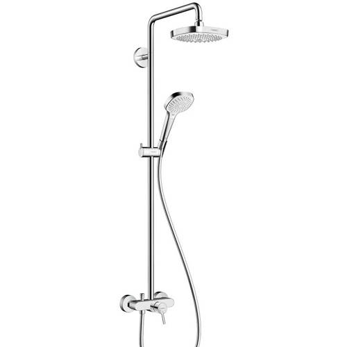 Larger image of Hansgrohe Croma Select E 180 Shower With Lever Handle  (White & Chrome).