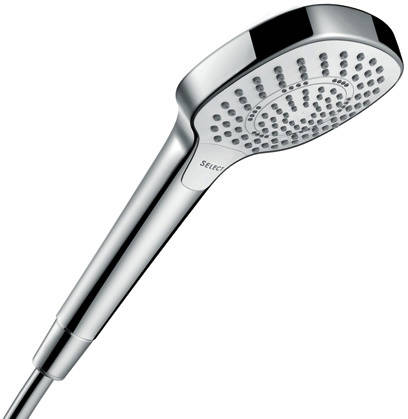 Example image of Hansgrohe Croma Select E 180 Shower With Lever Handle  (White & Chrome).