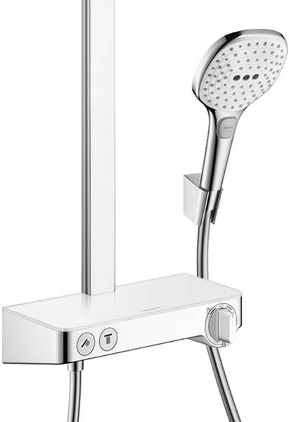 Example image of Hansgrohe Raindance Select E 360 1 Jet EcoSmart Showerpipe Pack.