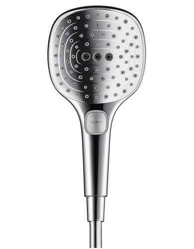 Example image of Hansgrohe Raindance Select E 360 1 Jet EcoSmart Showerpipe Pack.