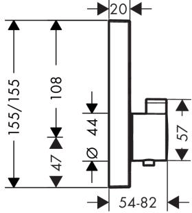 Technical image of Hansgrohe Design Shower Set & Raindance Select E / Shower Select.