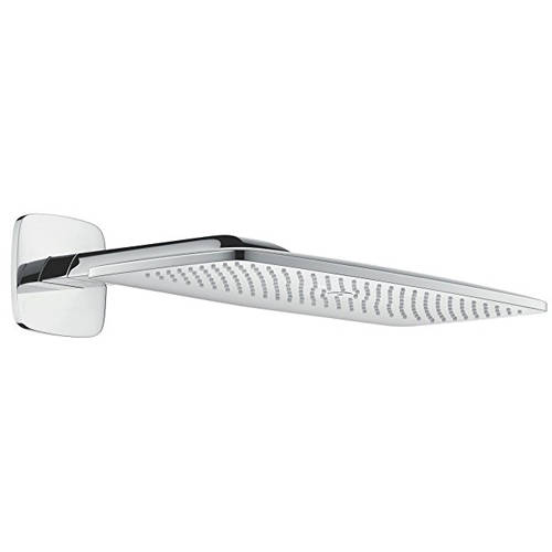 Larger image of Hansgrohe Raindance E 420 Air 1 Jet Shower Head & Arm (430x220, Chrome).
