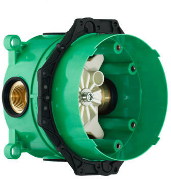 Example image of Hansgrohe Raindance E 420 Air 1 Jet Shower Head & Arm (430x220, Chrome).