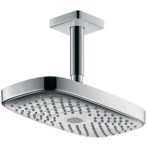 Larger image of Hansgrohe Raindance E 300 2 Jet Shower Head & Arm (300x160mm, Chrome).