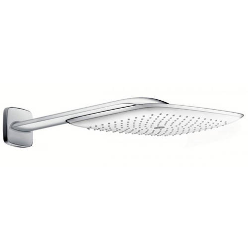Larger image of Hansgrohe PuraVida 400 Air 1 Jet Shower Head & Wall Arm (390x260mm).