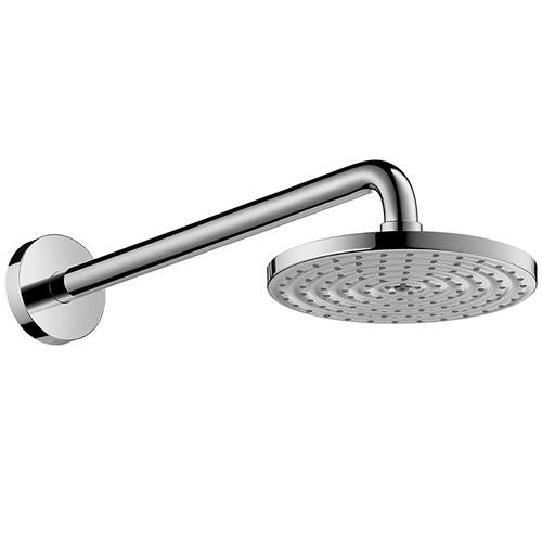 Larger image of Hansgrohe Raindance S 180 Eco Shower Head & Arm (180mm, Chrome).