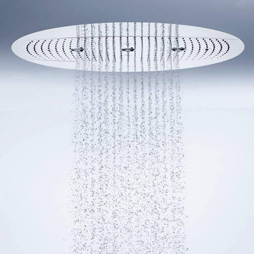 Example image of Hansgrohe Rainmaker 600mm 3 Jet Shower Head, LEDs & Valve (Chrome).