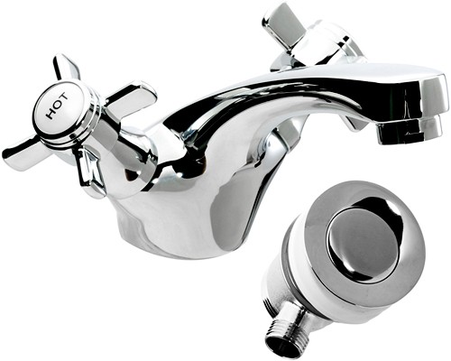 Larger image of Hydra Eton Mono Basin Mixer Tap With Pop Up Waste (Chrome).