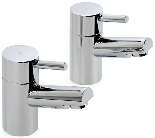 Larger image of Hydra Malton Pair Of Basin Taps (Chrome).