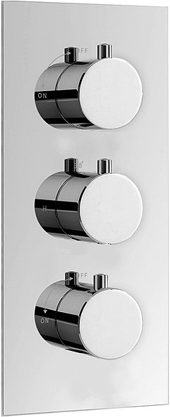 Example image of Hydra Showers Triple Thermostatic Shower Set, Handset & Star Head.