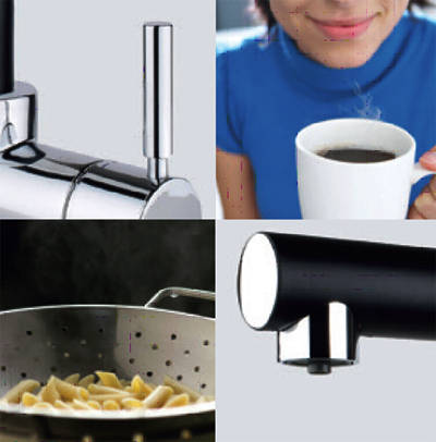 Example image of InSinkErator Hot Water Boiling Hot & Cold Water Kitchen Tap (Jet Black).