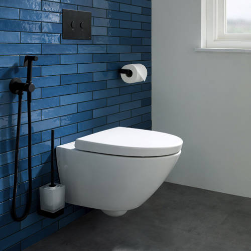 Example image of JTP Vos Pneumatic Flush Plate Only (Brushed Black).