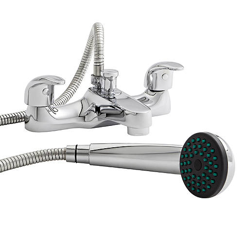 Larger image of Kartell Koral Bath Shower Mixer Tap With Kit (Chrome).