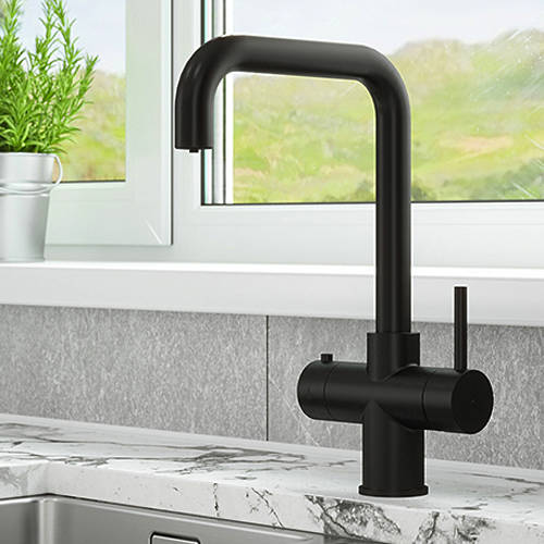 Example image of Kedl Delta Digital 4 In 1 Boiling Water Kitchen Tap (Matt Black, 2.4L).