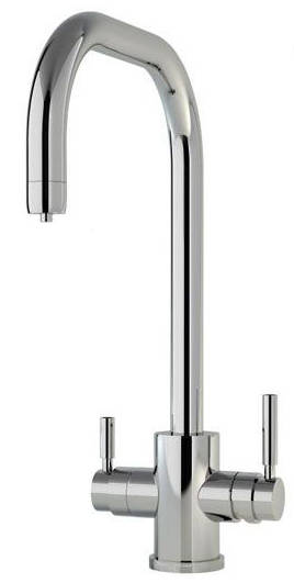 Larger image of Perrin & Rowe Phoenix 3n1 Boiling Water Kitchen Tap (Chrome, U Spout).