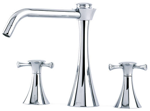 Larger image of Perrin & Rowe Oasis 3 Hole Kitchen Tap (Chrome).