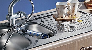 Example image of Pyramis Sparta Kitchen Sink & Waste. 1000x500mm (Reversible, 1.5 Bowl).