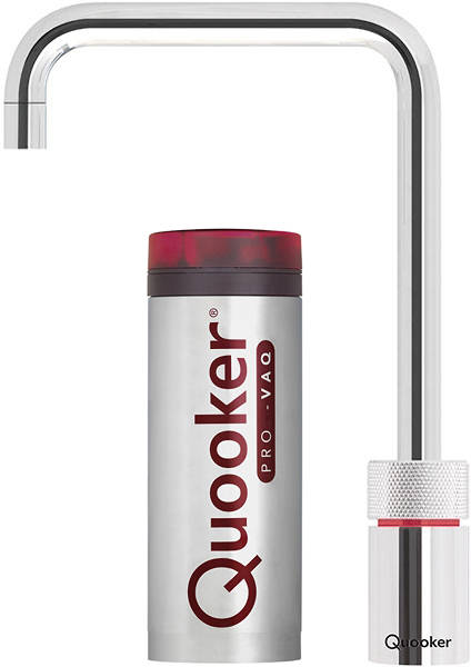 Larger image of Quooker Nordic Square Boiling Water Kitchen Tap. COMBI (Polished Chrome).