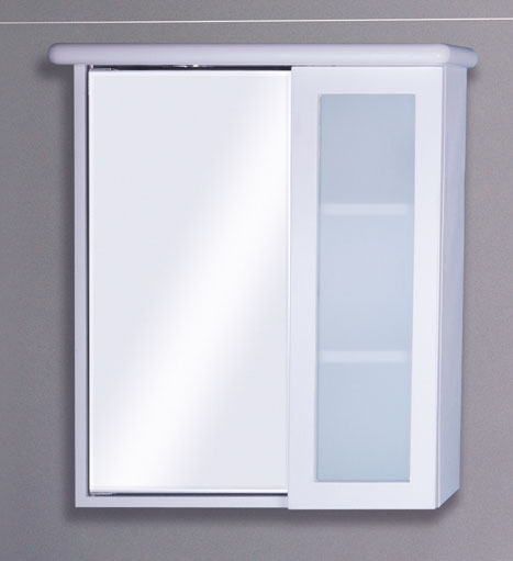 Larger image of Reflections Adra bathroom cabinet with light. 530x600mm.