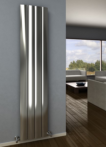Larger image of Reina Radiators Aleo Vertical Radiator (Polished). 375x1800mm. 3617 BTU.