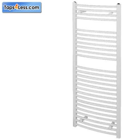 Larger image of Reina Radiators Diva Curved Towel Radiator (White). 800x600mm.