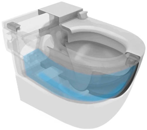 Example image of Roca In Tank Back To Wall Pan With Integrated Cistern (BTW).