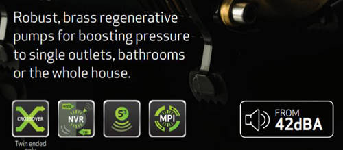Example image of Salamander Pumps CTFORCE 15PT Twin Shower Pump (+ Head. 1.5 Bar).