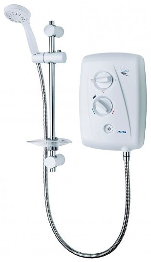 Larger image of Triton Showers T80Z Fast Fit Electric Shower, 7.5kW (White & Chrome).
