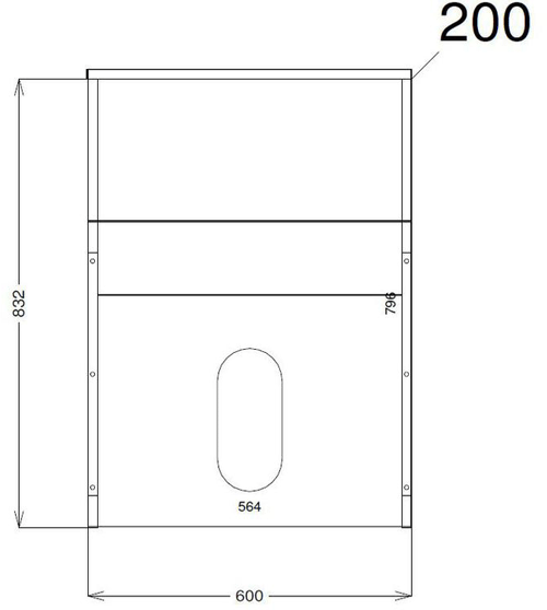 Technical image of Hudson Reed Apollo Vanity Unit 500mm, Basin & WC Unit 600mm (Grey).