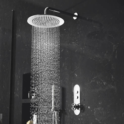 Example image of HR Revolution Push Button Shower Valve With Industrial Handle (2 Outlets).