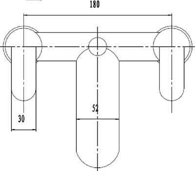 Technical image of Hudson Reed Dias Basin Mixer & Bath Shower Mixer Tap Set (Free Shower Kit).