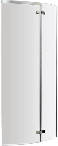 Example image of Nuie Bath Screens Ella Curved P-Bath Screen (1400x730mm).