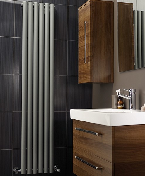 Example image of Hudson Reed Radiators Savy Radiator (Silver). 354x1800mm. 3333 BTU.
