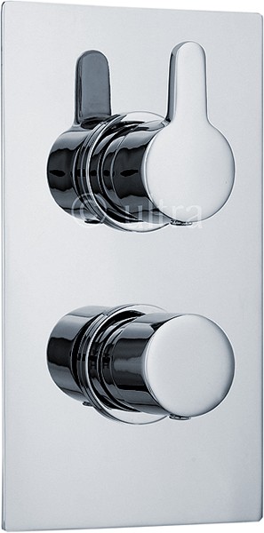 Larger image of Ultra Series 140 Twin Concealed Thermostatic Shower Valve (Chrome).