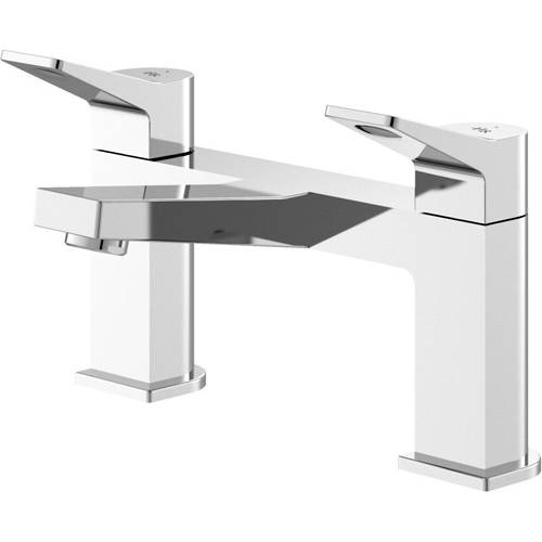 Larger image of HR Soar Bath Filler Tap With Lever Handles (Chrome).