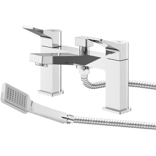 Larger image of HR Soar Bath Shower Mixer Tap With Lever Handles (Chrome).