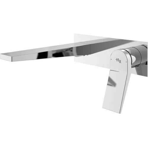 Larger image of HR Soar Wall Mounted Basin Mixer Tap With Lever Handle (Chrome).