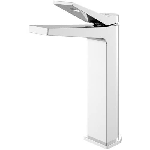 Larger image of HR Soar Tall Basin Mixer Tap With Lever Handle (Chrome).