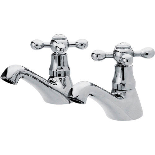 Larger image of Nuie Viscount Basin Taps (Pair, Chrome).