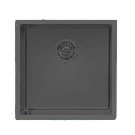 Larger image of UKINOX ColorX Flush Mount Kitchen Sink (440/440mm, Black).