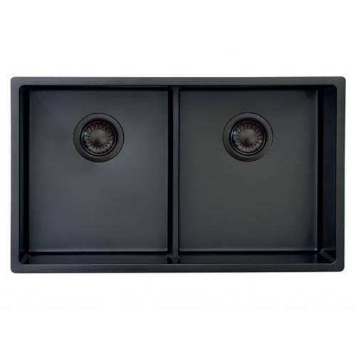 Larger image of UKINOX ColorX Flush Mount Kitchen Sink (740/440mm, Black).