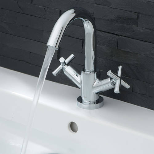 Example image of Vado Elements Basin Mixer Tap With Pop Up Waste (Chrome).