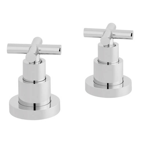 Larger image of Vado Elements Deck Mounted Stop Valves (Chrome).