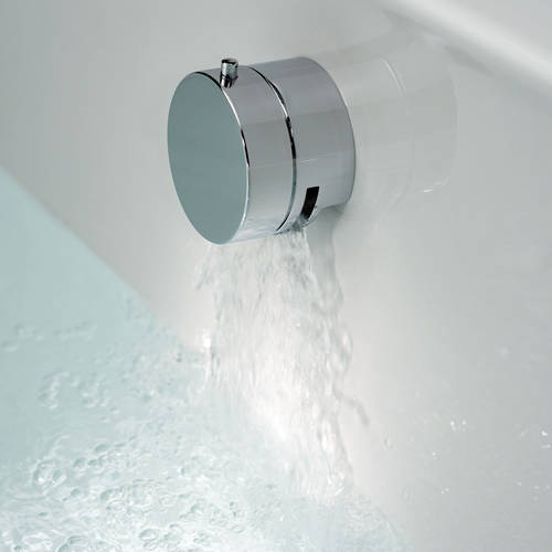 Example image of Vado Geo 4 Hole Bath Shower Mixer & Bath Filler Overflow Waste (Chrome).