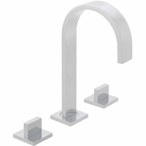 Larger image of Vado Geo Deck Mounted 3 Hole Basin Mixer Tap (Chrome).